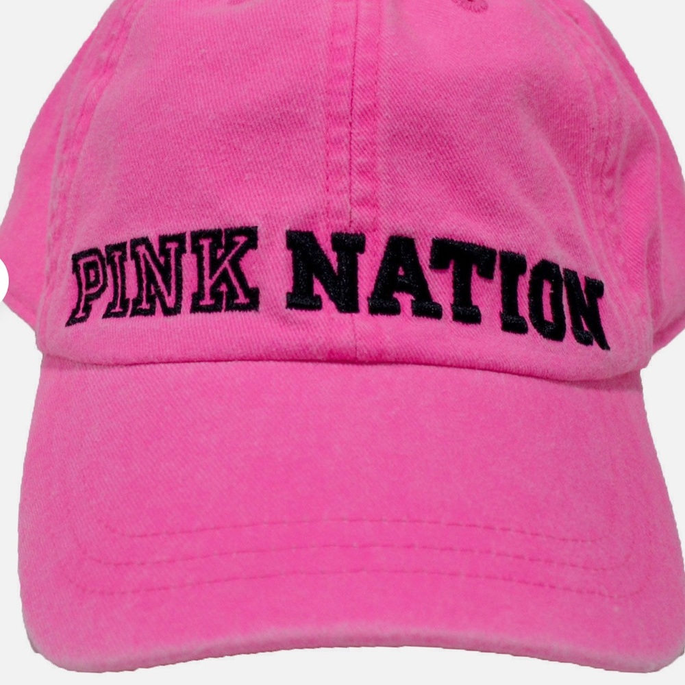 PINK VICTORIAS SECRET COTTON BASEBALL HAT. OSFM